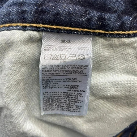 Old Navy Jeans Men's Sz 36x32 Blue Regular/Standard Fit Mid-Rise 5-Pocket Denim - Picture 6 of 6